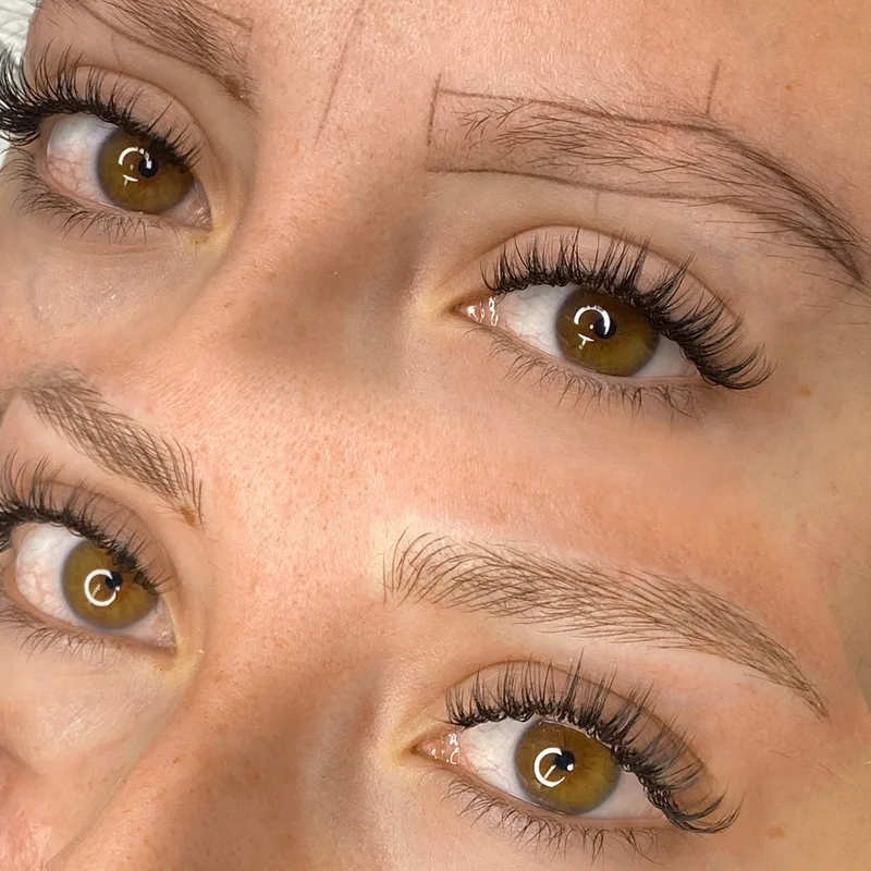 Before and after result of Signature Microblading