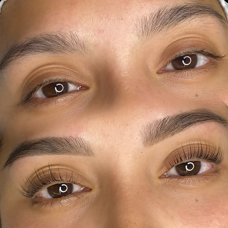 Before and after result of Tint & Henna